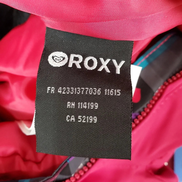 Roxy Sweet Pea One Piece Snowsuit Size  9M NWT Pink Plaid - Picture 14 of 16
